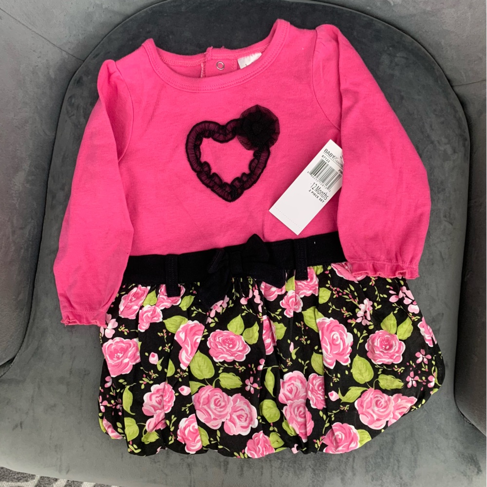 Pink Floral Baby Dress